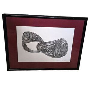 Benjamin Knox TEXAS A&M Tam Rings 1981 And 1982 Photo Matted Framed Signed